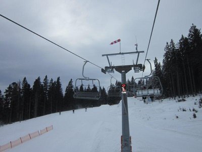 Bei der ergstation Hannesen II war der Wind grenzwertig und die Sesseln schaukelten sehr