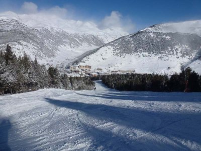 Gering frequentierte Piste am Bosc-Schlepper