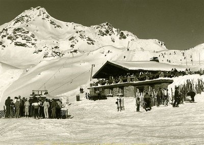 Panoramakurvenschlepplift DM ,um 1975.