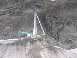 Arbeiten an der Gletscherstütze der 4KSB Rettenbachjoch.