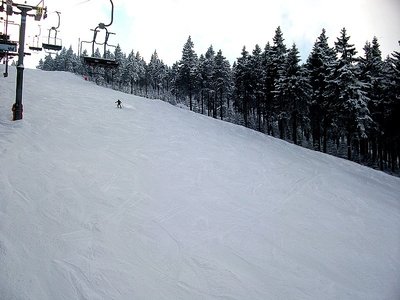 So sah es nach dem Mittag auf den übrigen Pisten aus, dafür war die Damska ein Ameisenhaufen