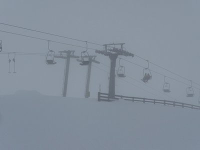 Typisches Nebelgrau, so gut wie zu diesem Zeitpunkt war die Sicht auf der Rosenkranzhöhe nur selten.