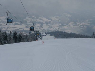 In den unteren Schigebietsteilen war die Sicht meist besser.