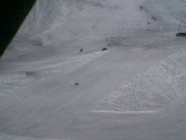 neuer Abschnitt der schwarzen Piste, weiter rechts muss man sich den Schlepplift Combe denken