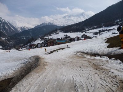 Talabfahrt zur Gaislach, wenn etwas Schnee verschoben wird hält dich noch etwas