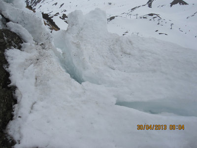 Schneewechte oberhalb Piste 20