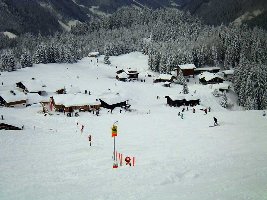 am 15.02. stieg die Wolkendecke auf gut 2000hm, daher gute Sicht im Bereich Garfrescha