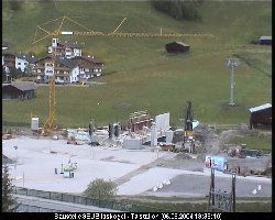 Die Stützen sind aufgebaut worden.