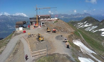 Arbeiten bei der Bergstation