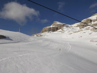 unterer Teil der Piste mit der schlafenden DSB Cacciatori