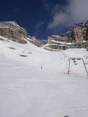 die perfekt präparierte Piste