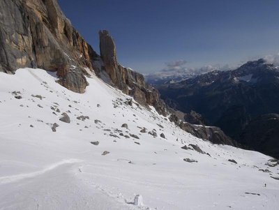 zur Umfahrung des mittleren Steilstückes wurde eine Variante präpariert