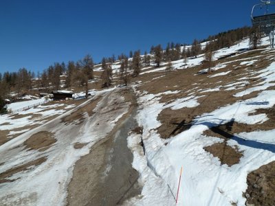 Piste an der 4SB Prarion - gechlossen (war 1 Tag vorher noch offen)