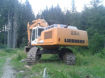 Groooooßer Bagger unterhalb der Signaue. Wahrscheinlich steht der nicht ohne Grund da.. ;)