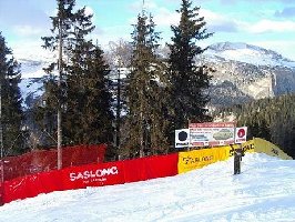 Letzte Abfahrt an diesem Tag - die Saslong nach St. Christina