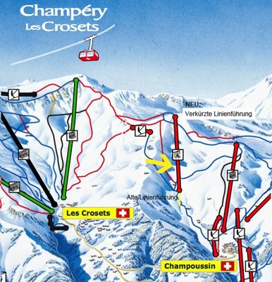 Neue Linienführung Pointe de l'Au