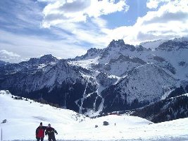 Blick zurück zu den Traumabfahrten der Porta Vescovo