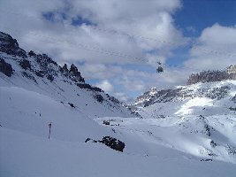 Die PB Porta Vescovo mit Blick zurück zum Pordoijoch
