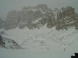 Start der Abfahrt vom Lagazuoi nach Armentarola