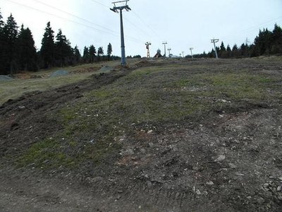 Strecke und Piste Richtung Bergstation