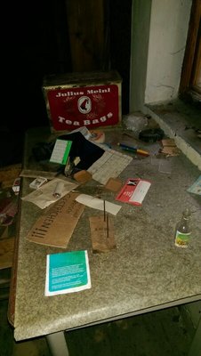 Der Schreibtisch des Liftwärters