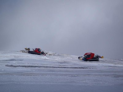 Entfernen der Vermattung des TFH-Steilhangs am 6. Oktober 2013