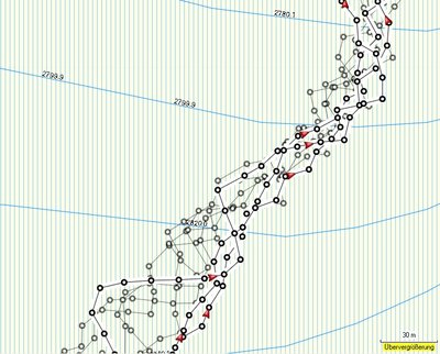 TFH-Abfahrt, oberer Teil des Hangs vor der Schrägfahrt