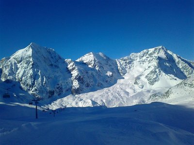 Das Triumvirat: Ortler, Zebru und Königsspitze