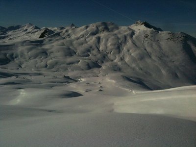 hier wird demnächst die Piste Gauder präpariert