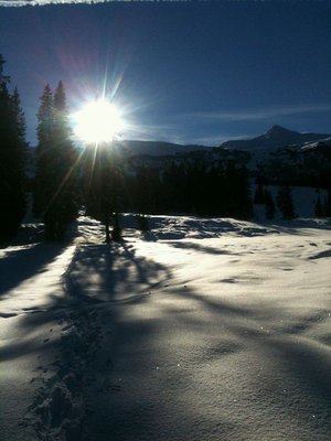 tiefstehende Sonne über Duranna