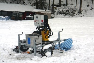 Hier die mobile Pumpe.