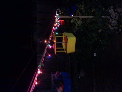 All lit up for Christmas.