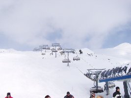 Strcke von 8er KSB Horbergjoch und links Rote Piste Nr. 2