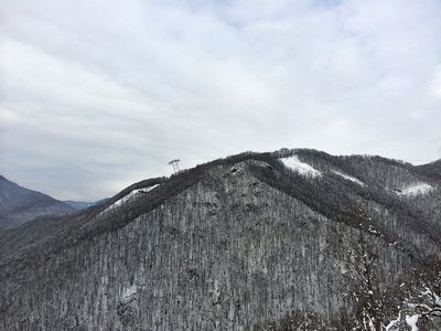 Gegenüber wieder die 3S zum Langlaufzentrum
