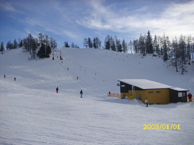 Blick zum Lärchkogellift.