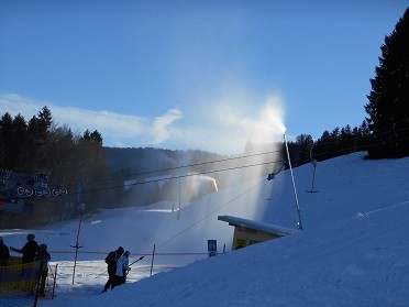 Beschneiung am Gratlift