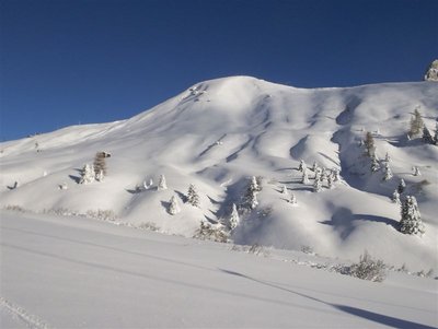 Der Wind formt interessante Topographie am Col Zalei