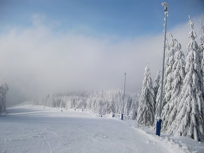Die Piste 4 im unteren Bereich